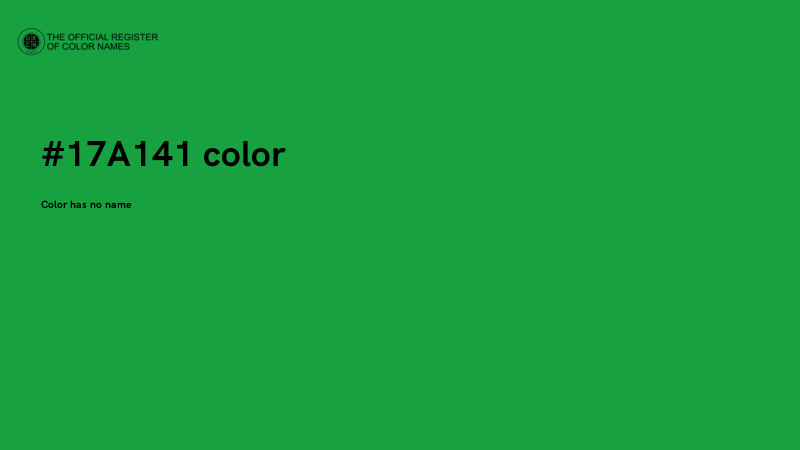 #17A141 color image