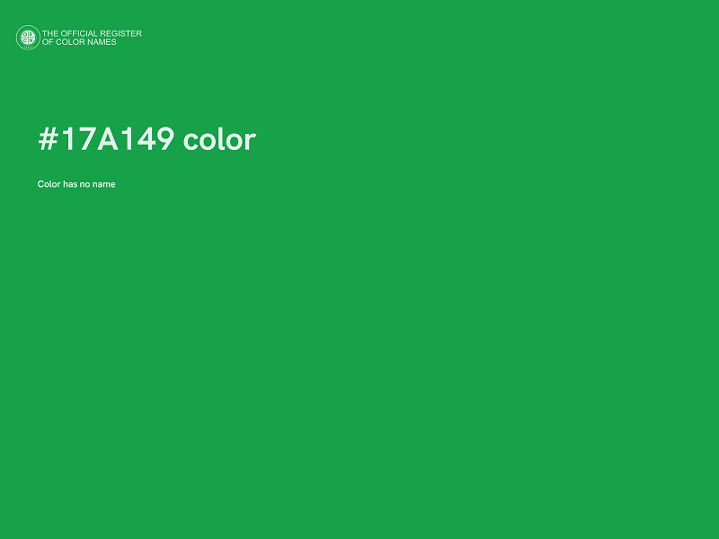 #17A149 color image