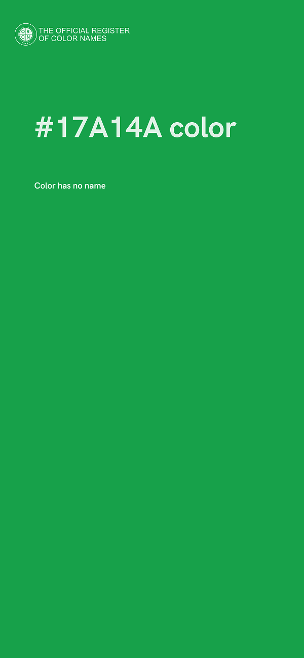 #17A14A color image