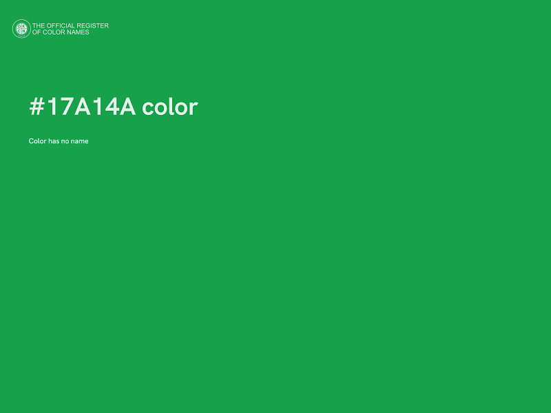 #17A14A color image
