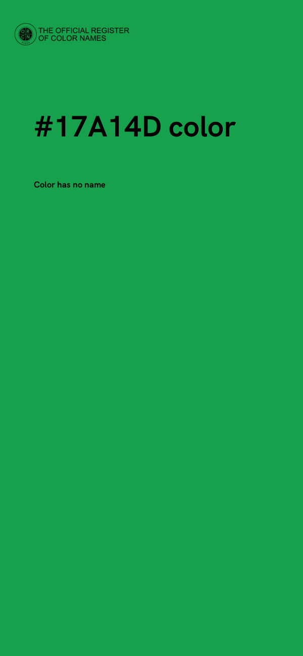 #17A14D color image