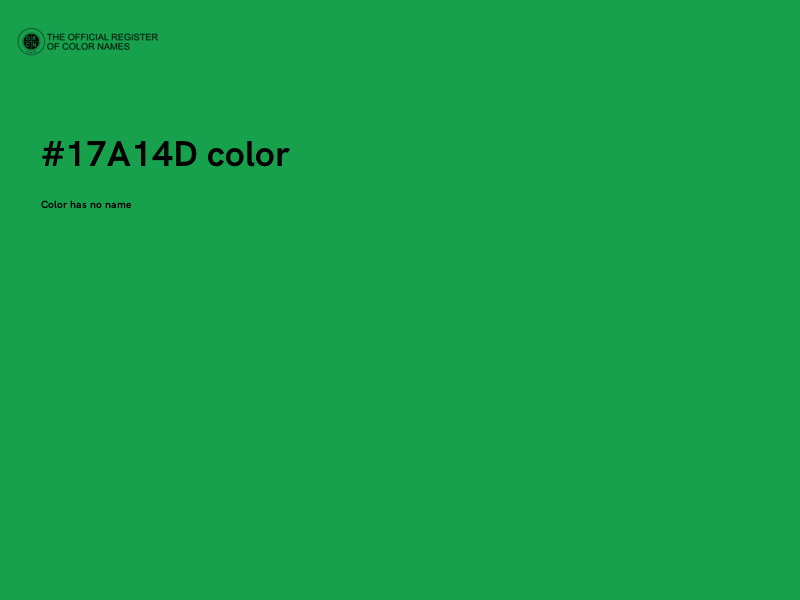 #17A14D color image