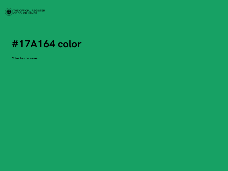 #17A164 color image