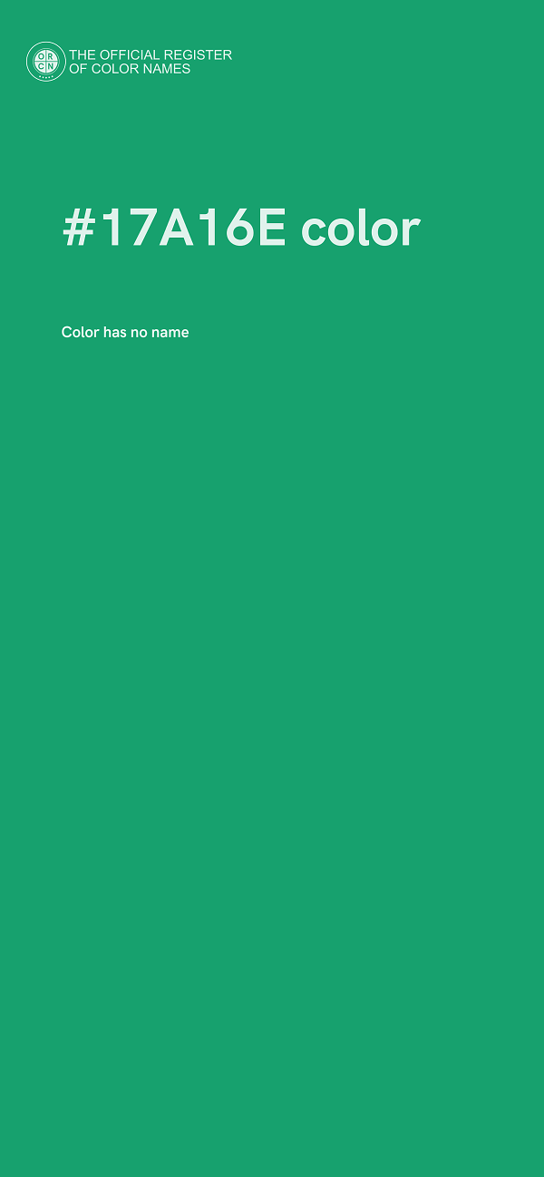 #17A16E color image
