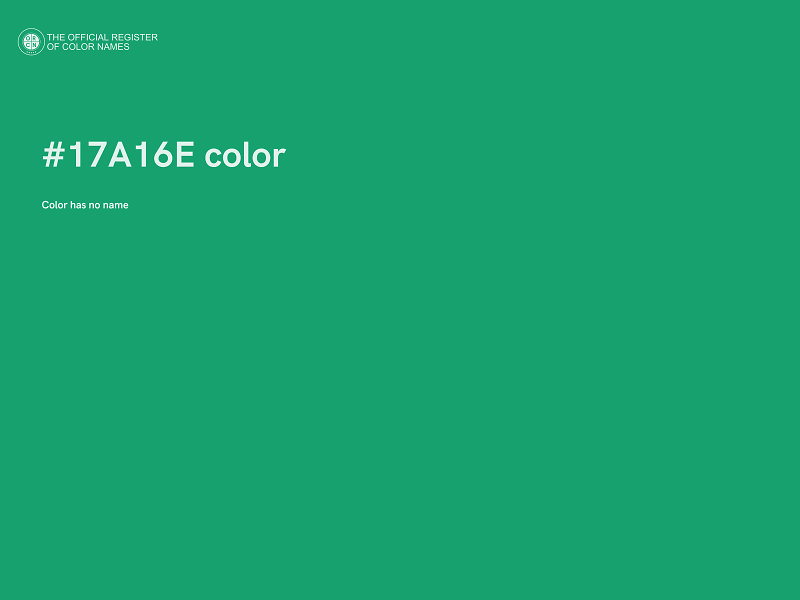 #17A16E color image
