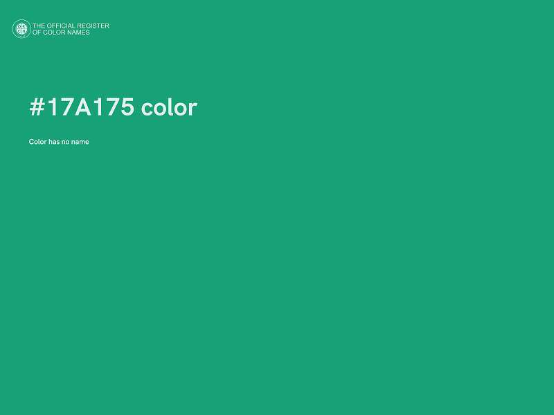 #17A175 color image