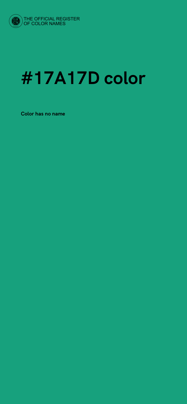 #17A17D color image