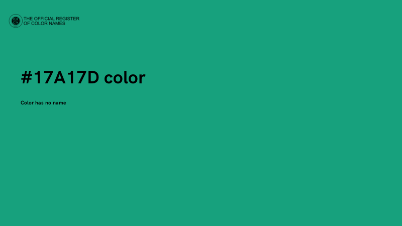 #17A17D color image