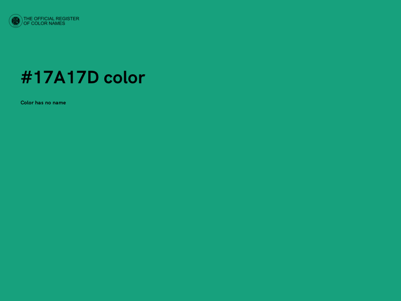 #17A17D color image