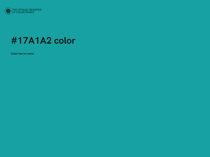 #17A1A2 color image