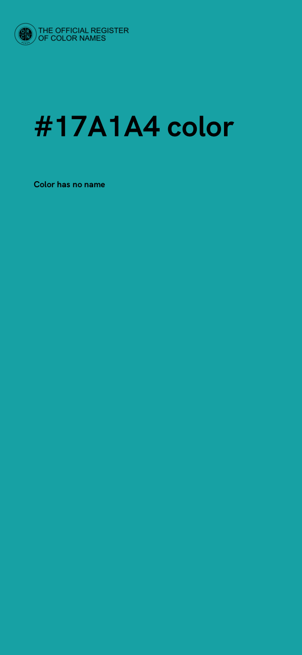#17A1A4 color image