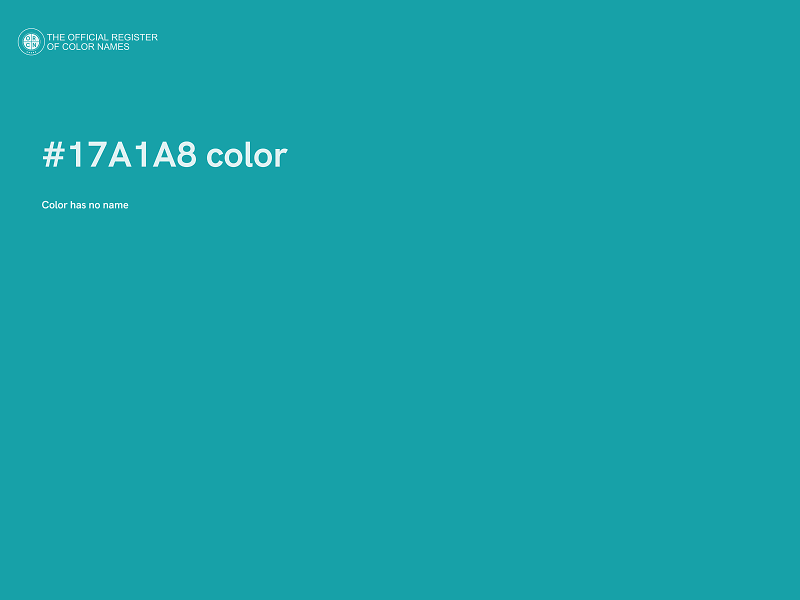 #17A1A8 color image