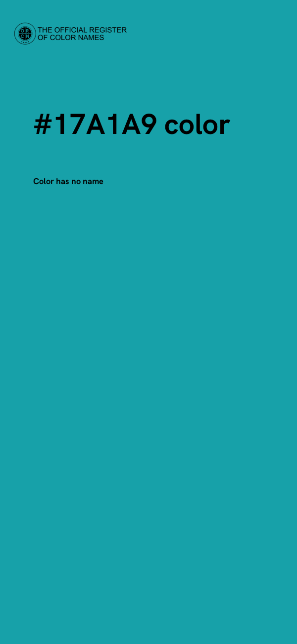 #17A1A9 color image