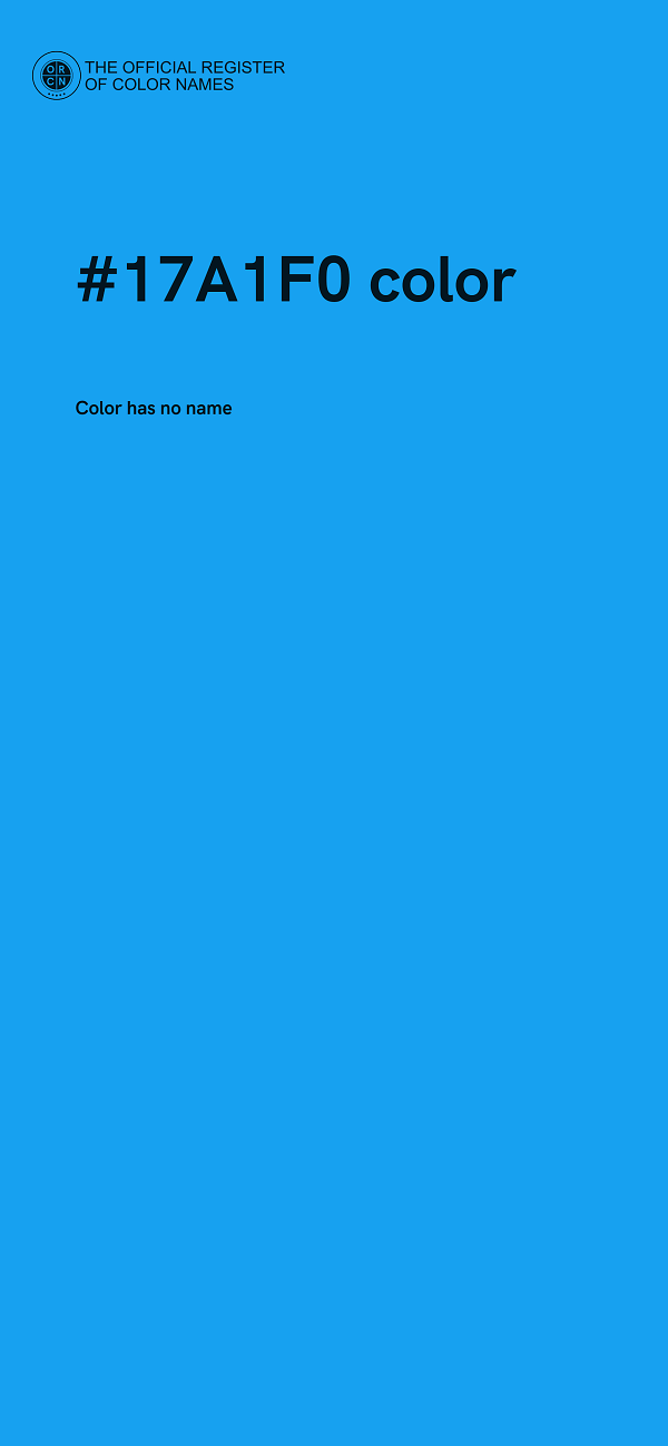 #17A1F0 color image