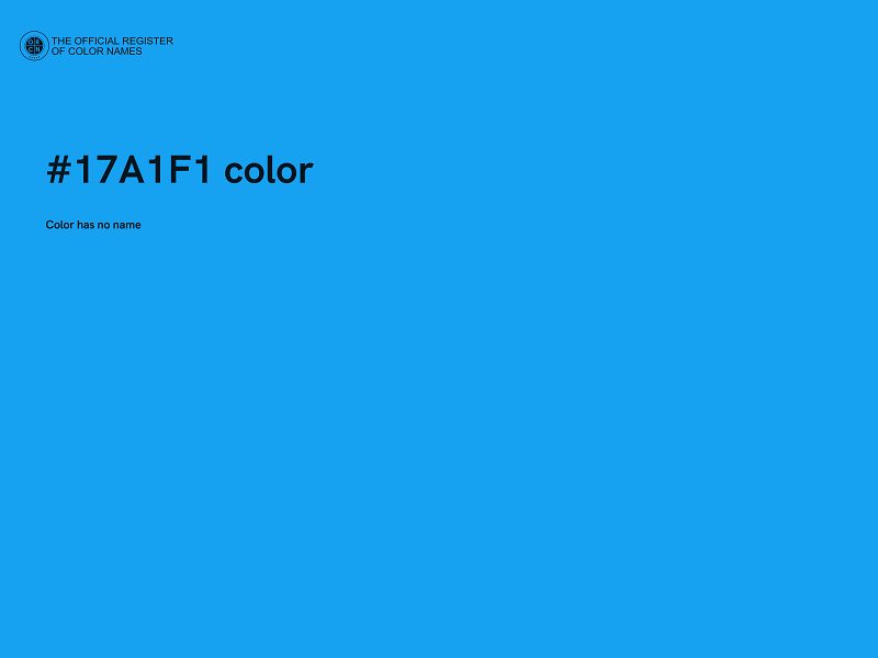 #17A1F1 color image