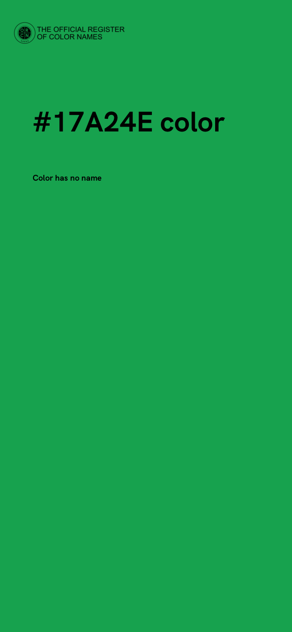 #17A24E color image