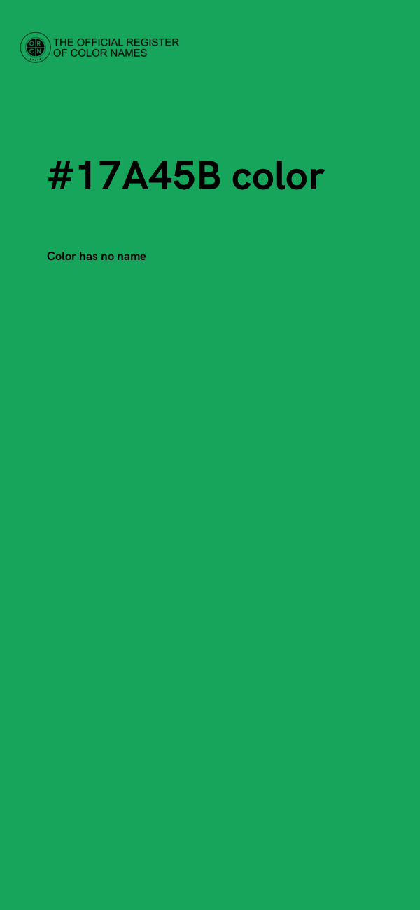 #17A45B color image