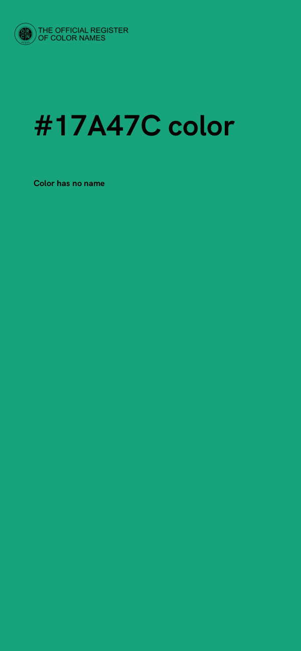 #17A47C color image