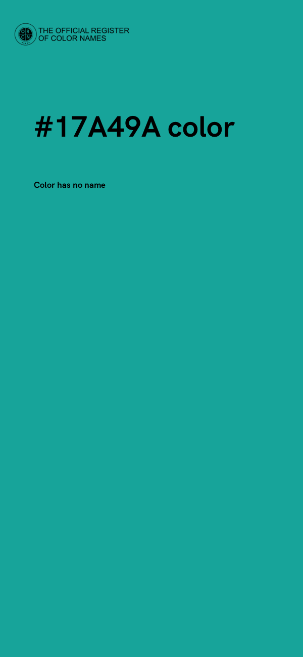 #17A49A color image