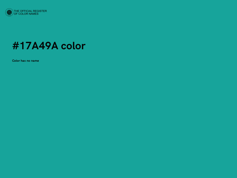 #17A49A color image