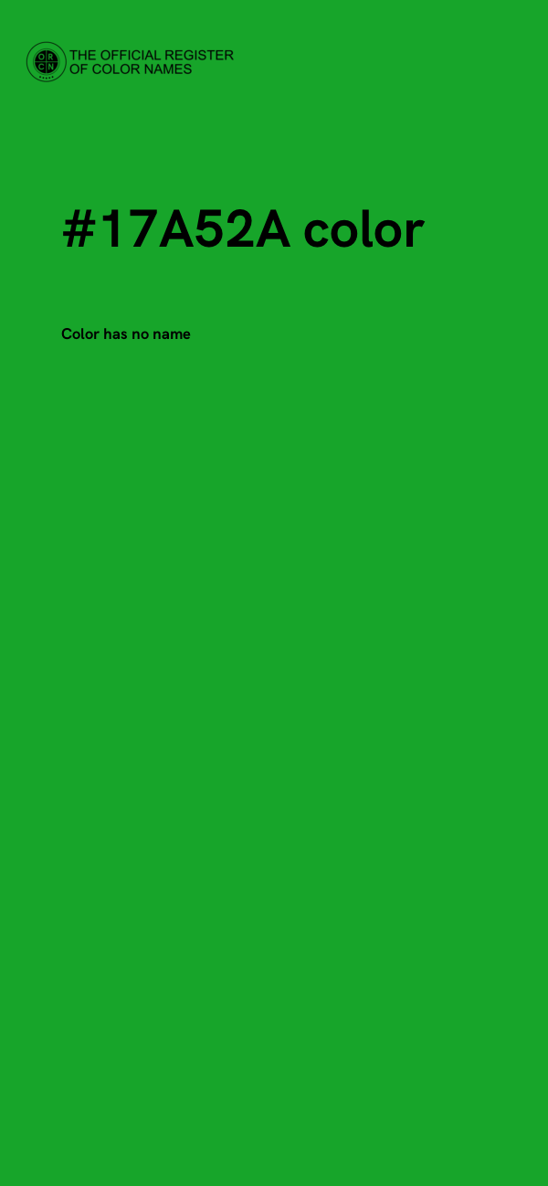 #17A52A color image