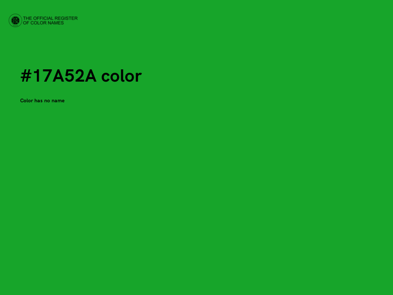 #17A52A color image