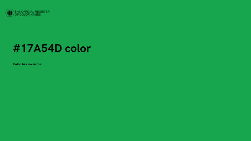#17A54D color image