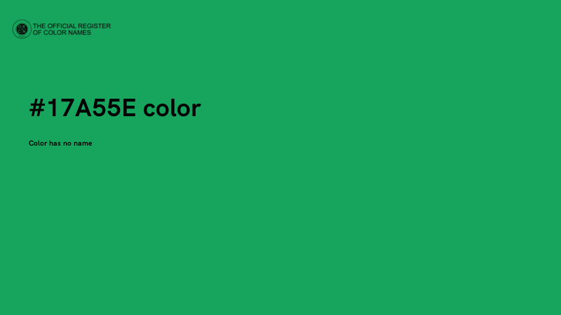 #17A55E color image
