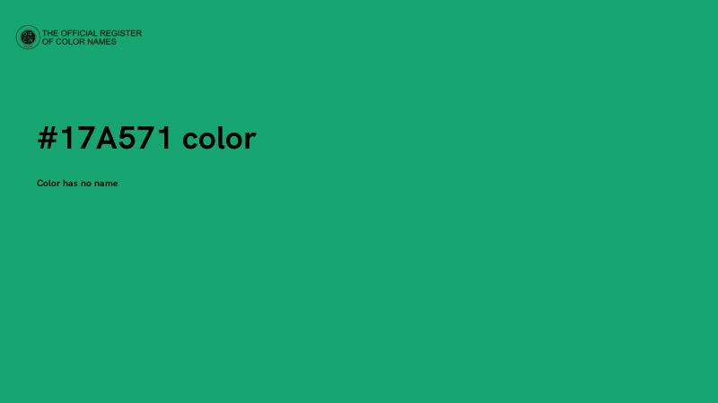 #17A571 color image