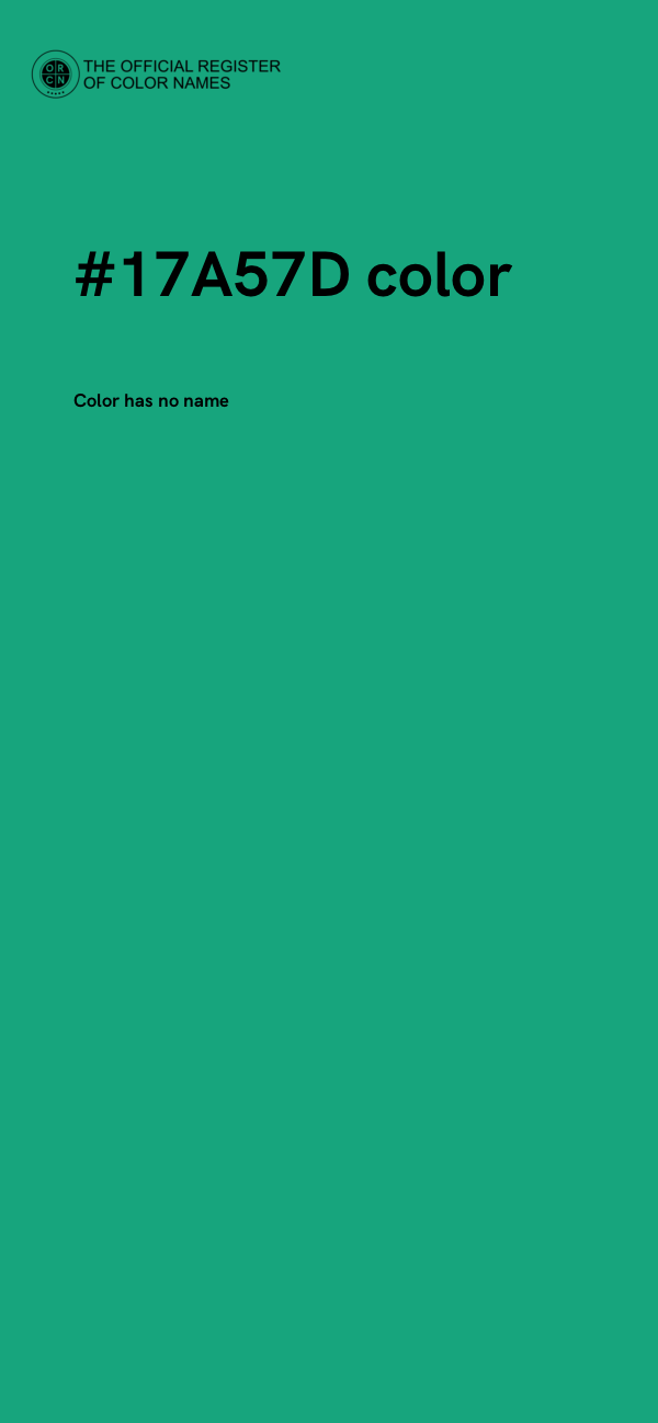 #17A57D color image