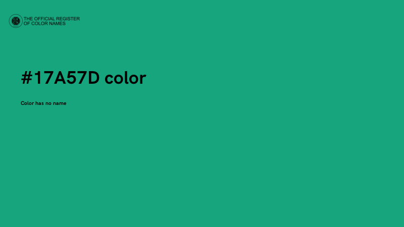 #17A57D color image