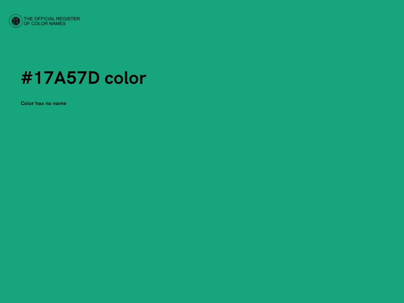 #17A57D color image