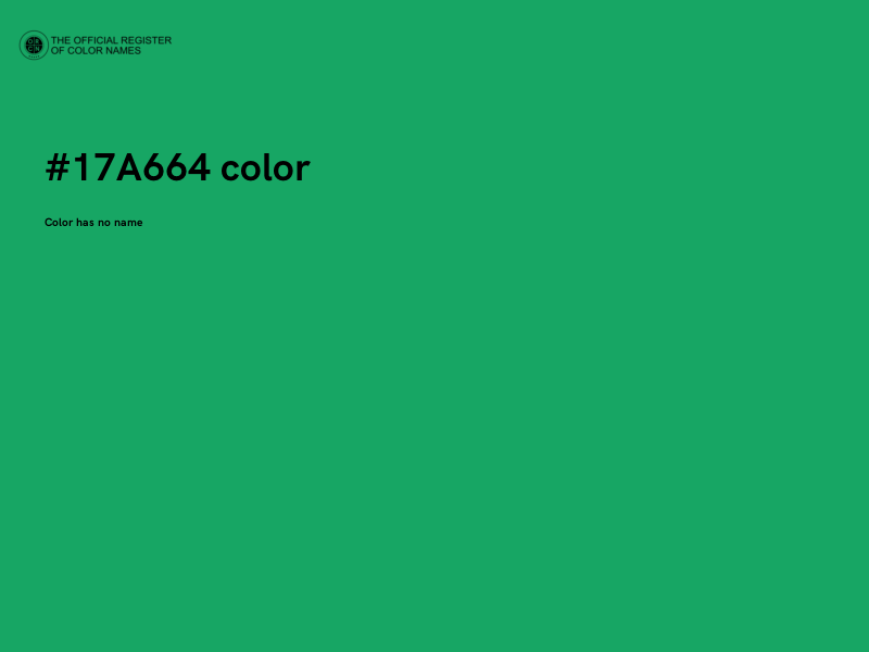 #17A664 color image