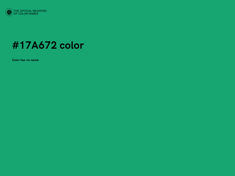 #17A672 color image