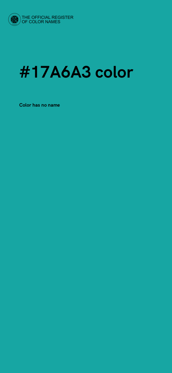 #17A6A3 color image