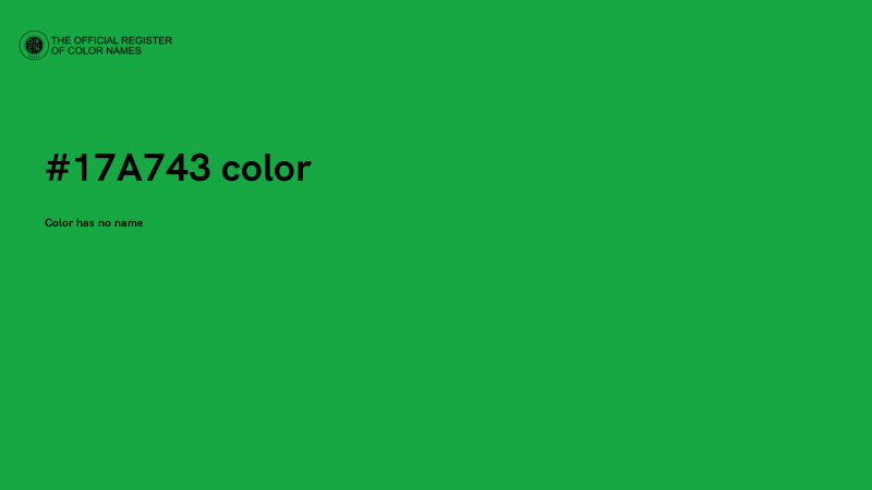 #17A743 color image