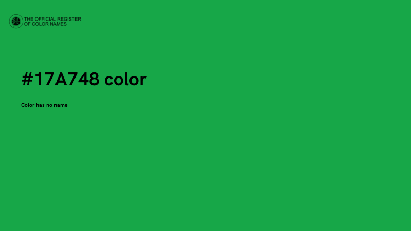 #17A748 color image