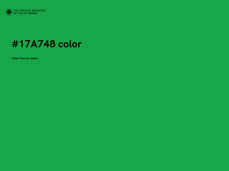 #17A748 color image