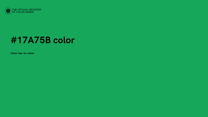 #17A75B color image