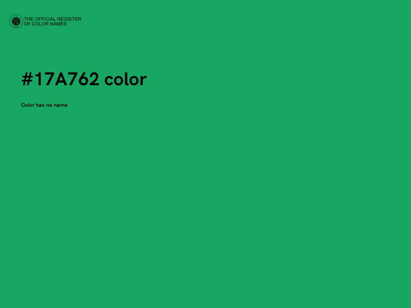#17A762 color image