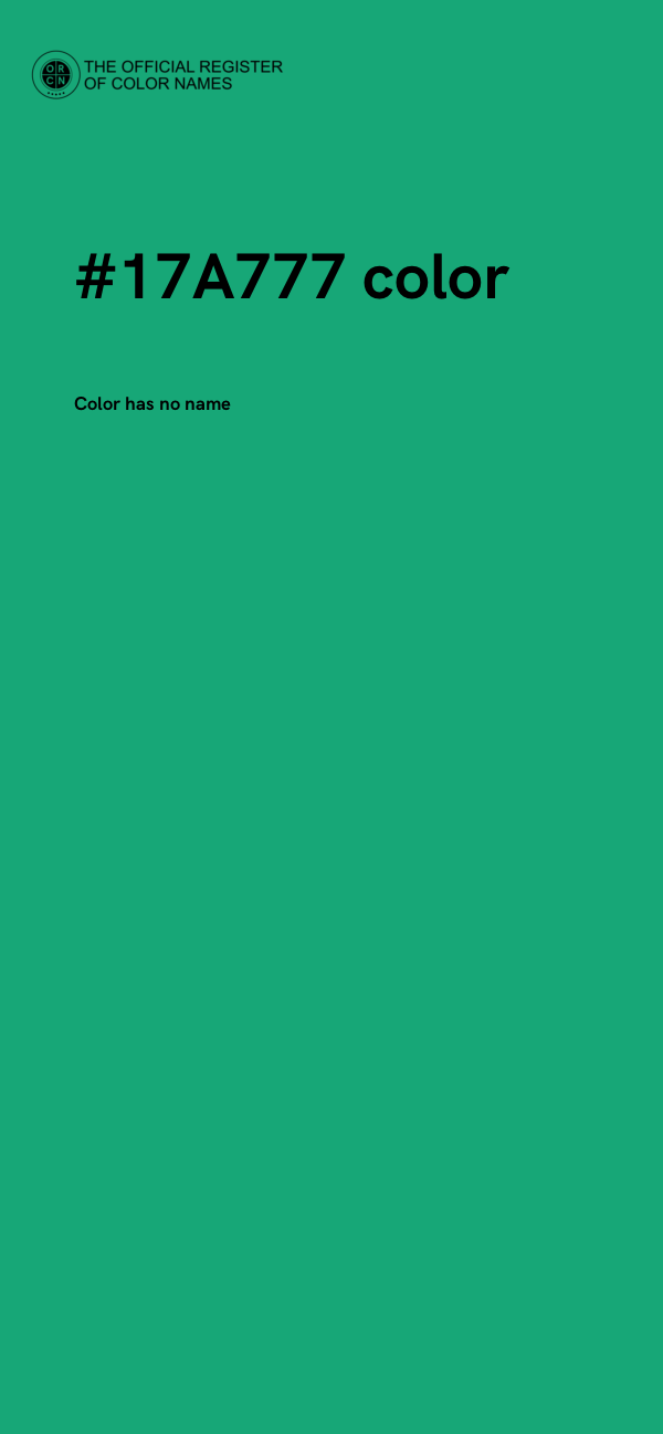 #17A777 color image