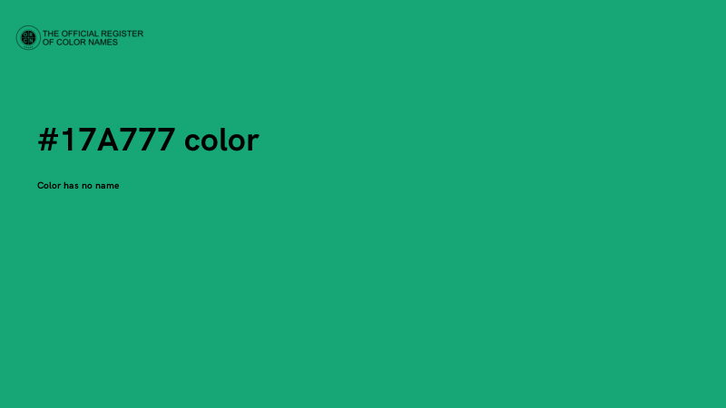#17A777 color image
