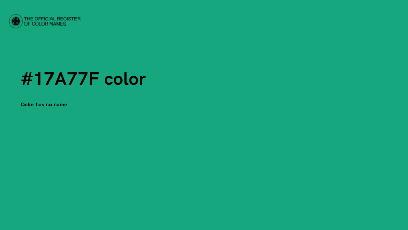 #17A77F color image