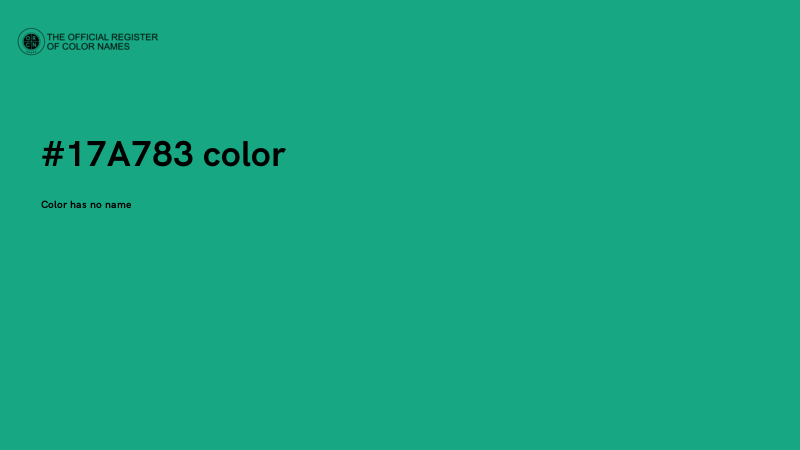 #17A783 color image