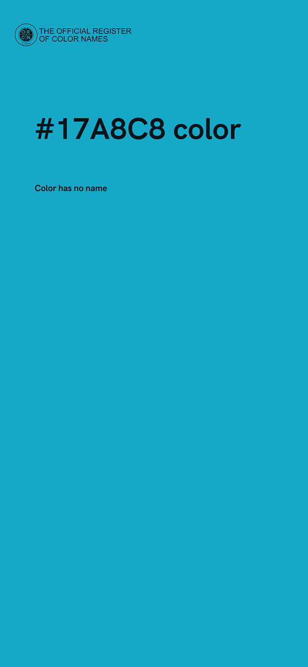 #17A8C8 color image