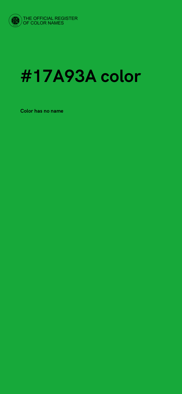 #17A93A color image