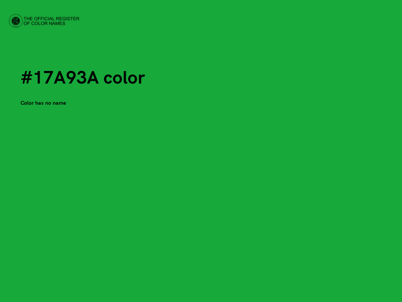 #17A93A color image