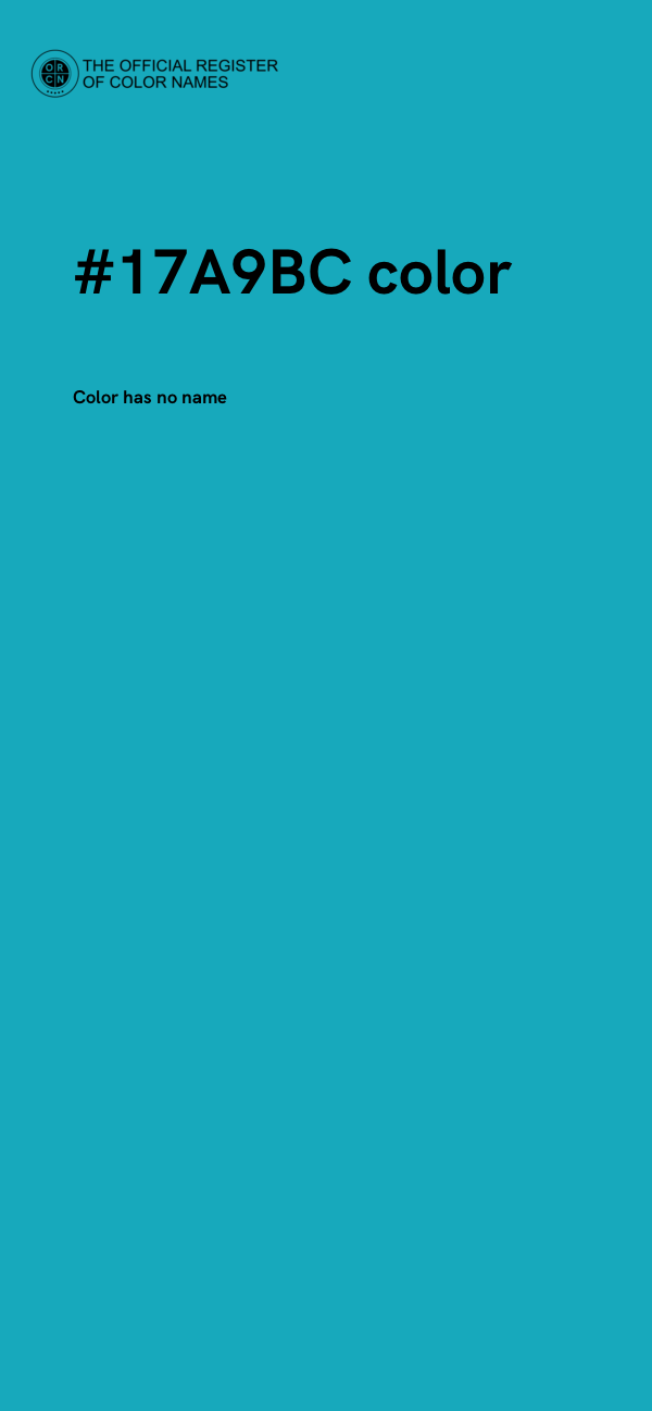 #17A9BC color image