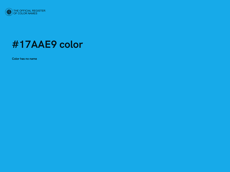 #17AAE9 color image