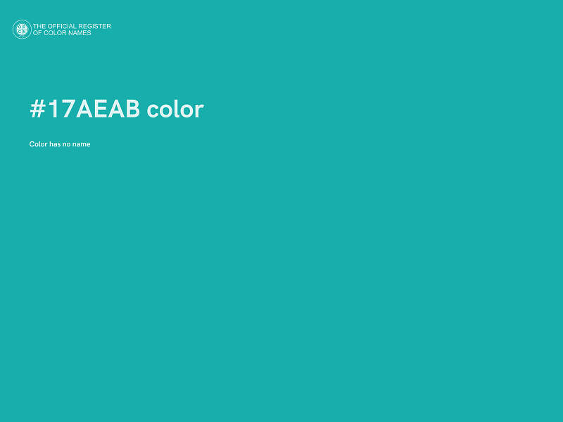 #17AEAB color image